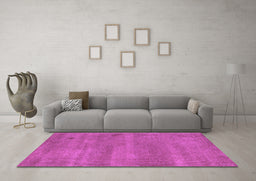 Machine Washable Abstract Purple Modern Area Rugs in a Living Room, wshabs5485pur