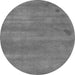 Round Abstract Gray Modern Rug, abs5485gry