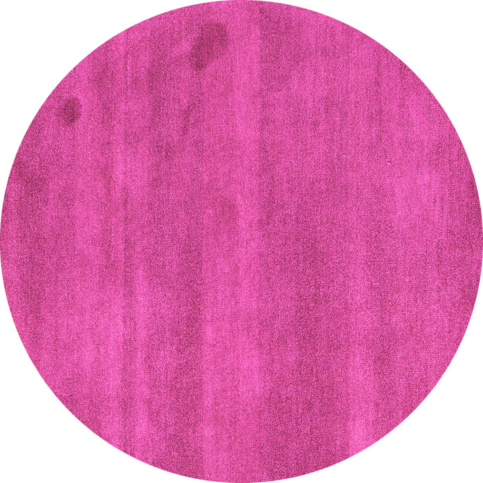Round Machine Washable Abstract Pink Modern Rug, wshabs5485pnk