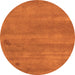 Round Machine Washable Abstract Orange Modern Area Rugs, wshabs5485org