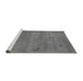 Sideview of Machine Washable Abstract Gray Modern Rug, wshabs5485gry