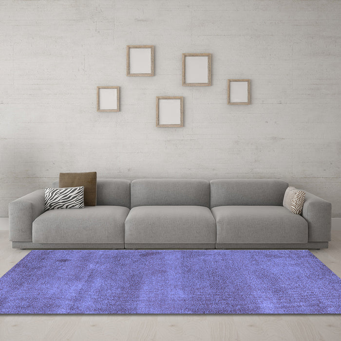 Machine Washable Abstract Blue Modern Rug in a Living Room, wshabs5485blu