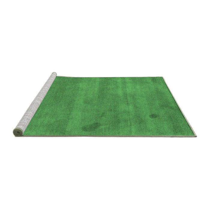 Sideview of Machine Washable Abstract Emerald Green Modern Area Rugs, wshabs5485emgrn