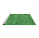 Sideview of Machine Washable Abstract Emerald Green Modern Area Rugs, wshabs5485emgrn