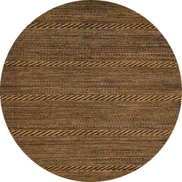 Round Abstract Red Modern Rug, abs5486