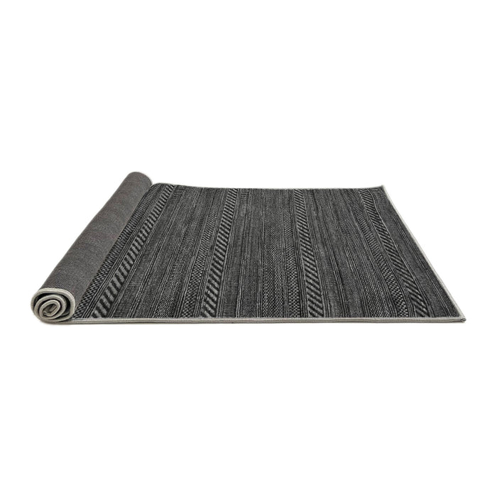 Sideview of Abstract Gray Modern Rug, abs5486gry