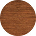 Round Abstract Orange Modern Rug, abs5486org