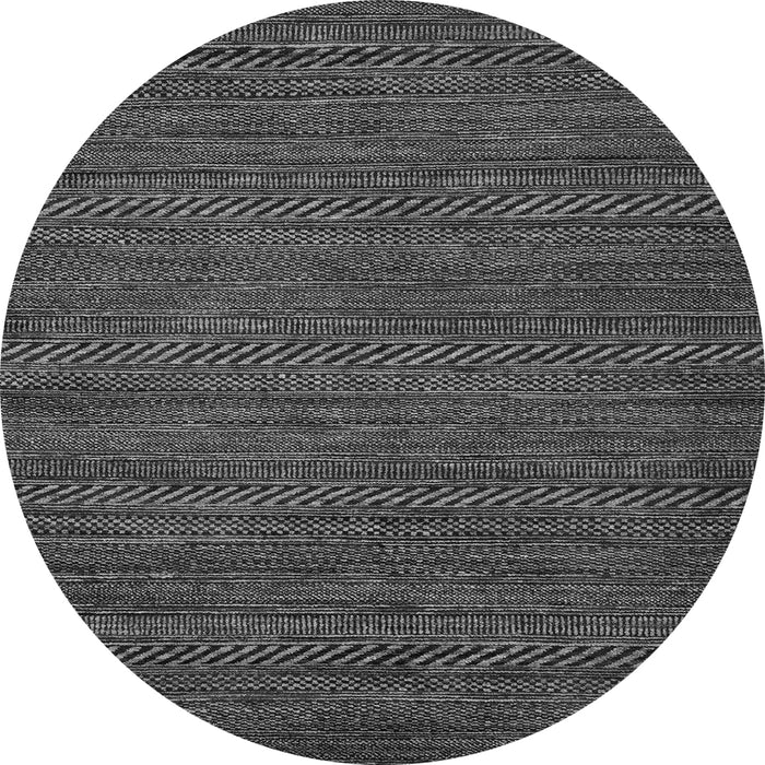 Round Abstract Gray Modern Rug, abs5486gry