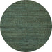 Round Abstract Light Blue Modern Rug, abs5486lblu