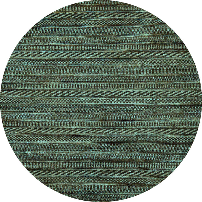 Round Machine Washable Abstract Light Blue Modern Rug, wshabs5486lblu