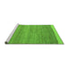 Sideview of Machine Washable Abstract Green Modern Area Rugs, wshabs5487grn