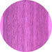 Round Abstract Purple Modern Rug, abs5487pur