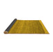 Sideview of Abstract Yellow Modern Rug, abs5487yw