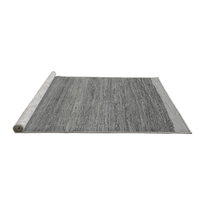 Sideview of Machine Washable Abstract Gray Modern Rug, wshabs5487gry