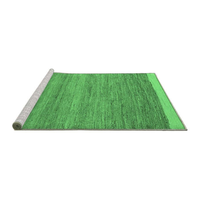 Sideview of Machine Washable Abstract Emerald Green Modern Area Rugs, wshabs5487emgrn