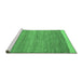 Sideview of Machine Washable Abstract Emerald Green Modern Area Rugs, wshabs5487emgrn