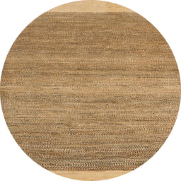 Round Abstract Orange Modern Rug, abs5487