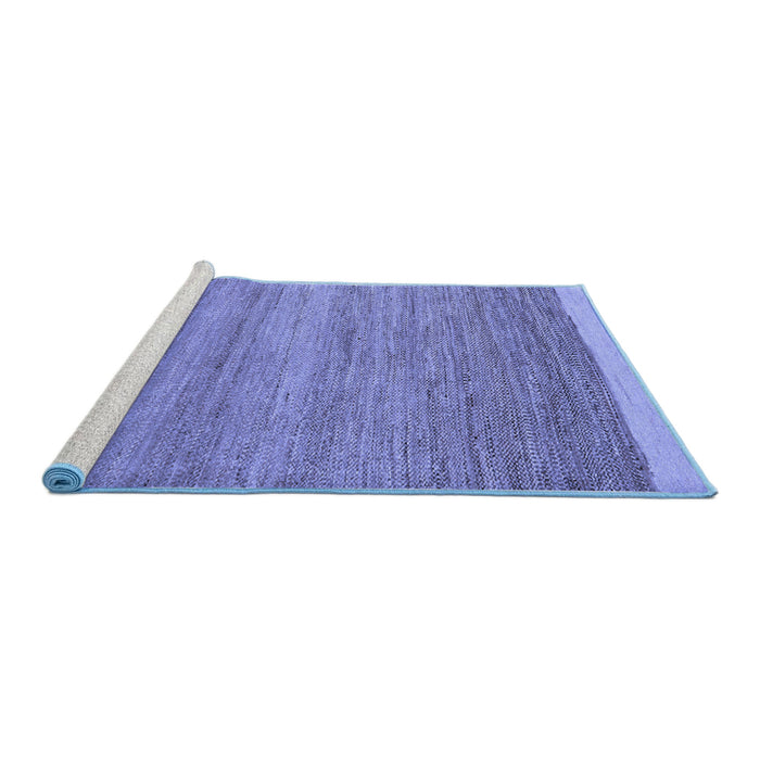 Sideview of Machine Washable Abstract Blue Modern Rug, wshabs5487blu