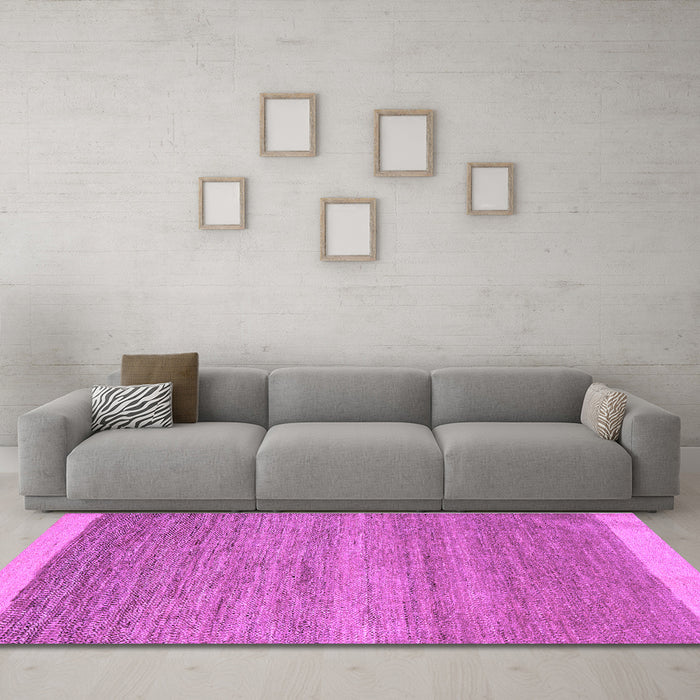 Machine Washable Abstract Purple Modern Area Rugs in a Living Room, wshabs5487pur