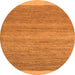 Round Abstract Orange Modern Rug, abs5487org