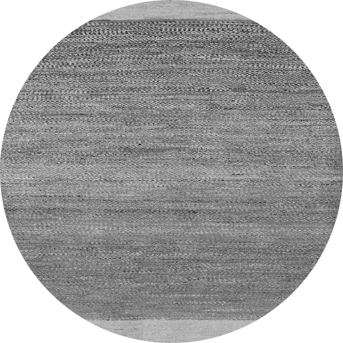 Round Machine Washable Abstract Gray Modern Rug, wshabs5487gry