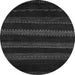 Round Abstract Gray Modern Rug, abs5488gry