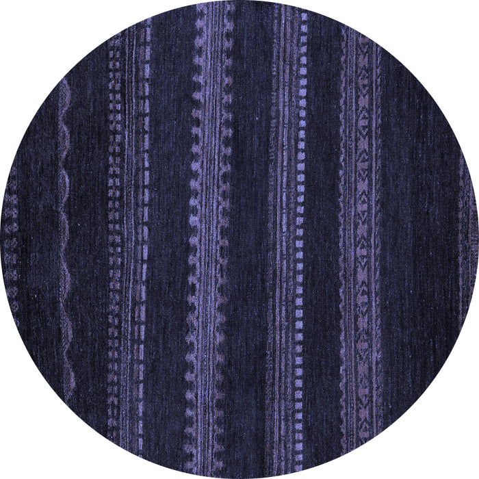 Round Machine Washable Abstract Blue Modern Rug, wshabs5488blu
