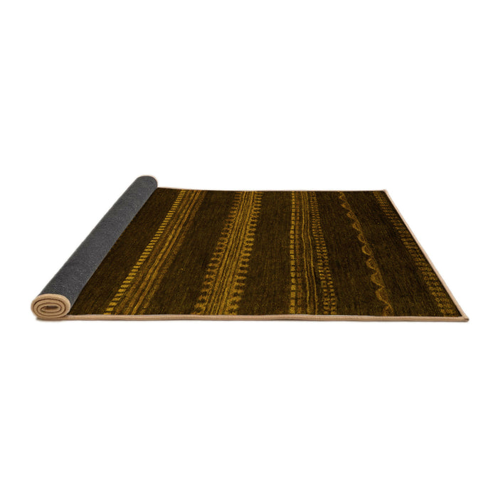 Sideview of Abstract Yellow Modern Rug, abs5488yw