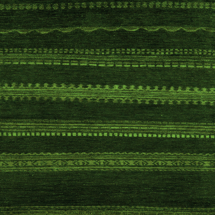 Square Machine Washable Abstract Green Modern Area Rugs, wshabs5488grn