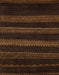 Machine Washable Abstract Sangria Brown Rug, wshabs5488