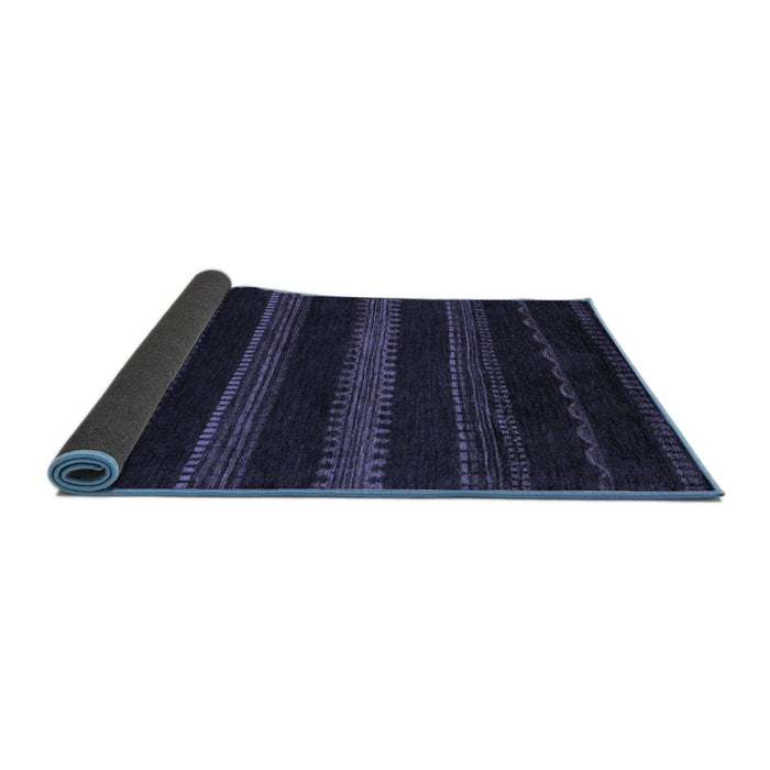 Sideview of Abstract Blue Modern Rug, abs5488blu