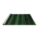 Sideview of Machine Washable Abstract Emerald Green Modern Area Rugs, wshabs5488emgrn