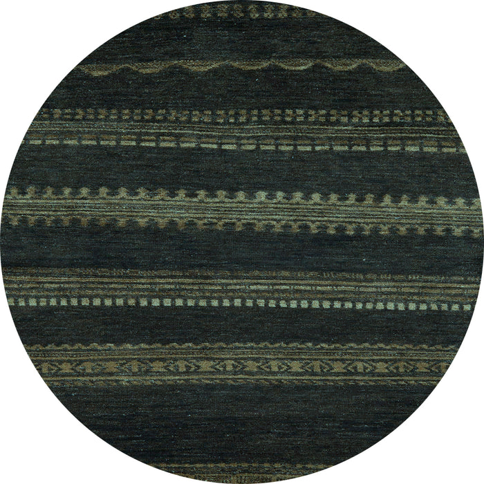 Round Machine Washable Abstract Light Blue Modern Rug, wshabs5488lblu