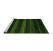 Sideview of Machine Washable Abstract Green Modern Area Rugs, wshabs5488grn