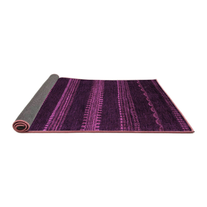 Sideview of Abstract Purple Modern Rug, abs5488pur