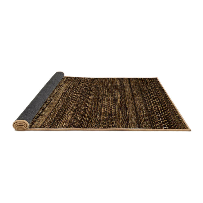 Sideview of Abstract Sienna Brown Modern Rug, abs5489