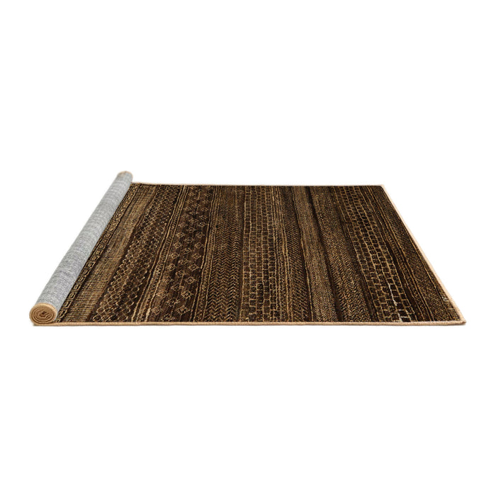 Sideview of Machine Washable Abstract Sienna Brown Rug, wshabs5489