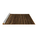 Sideview of Machine Washable Abstract Sienna Brown Rug, wshabs5489