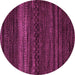 Round Abstract Pink Modern Rug, abs5489pnk