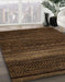 Machine Washable Abstract Sienna Brown Rug in a Family Room, wshabs5489