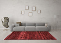 Machine Washable Abstract Red Modern Rug, wshabs5489red