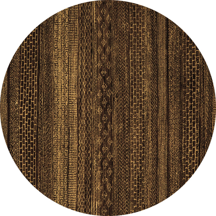Round Machine Washable Abstract Brown Modern Rug, wshabs5489brn