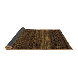 Sideview of Abstract Brown Modern Rug, abs5489brn