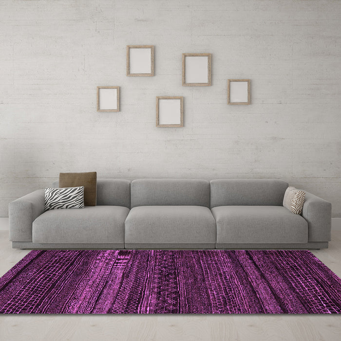 Machine Washable Abstract Purple Modern Area Rugs in a Living Room, wshabs5489pur