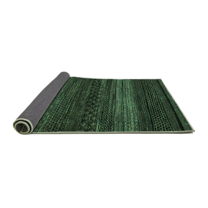 Sideview of Abstract Turquoise Modern Rug, abs5489turq