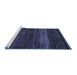 Sideview of Machine Washable Abstract Blue Modern Rug, wshabs5489blu