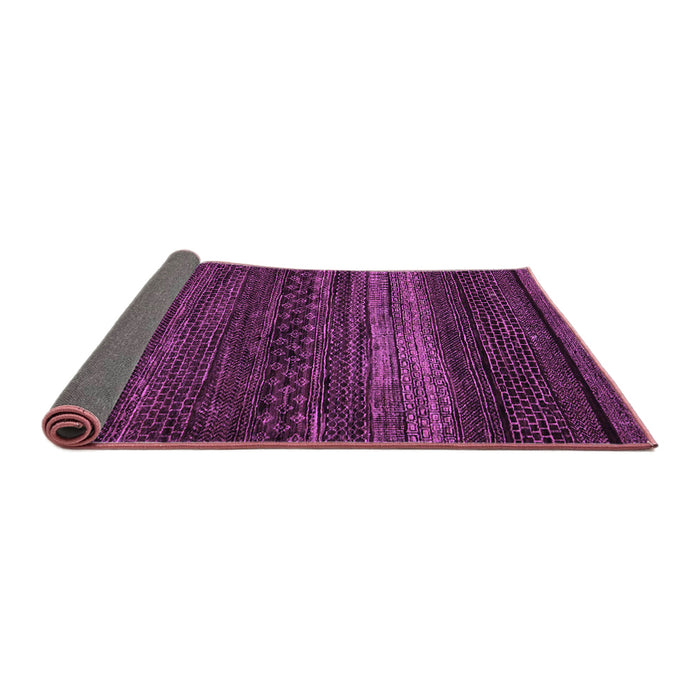 Sideview of Abstract Purple Modern Rug, abs5489pur