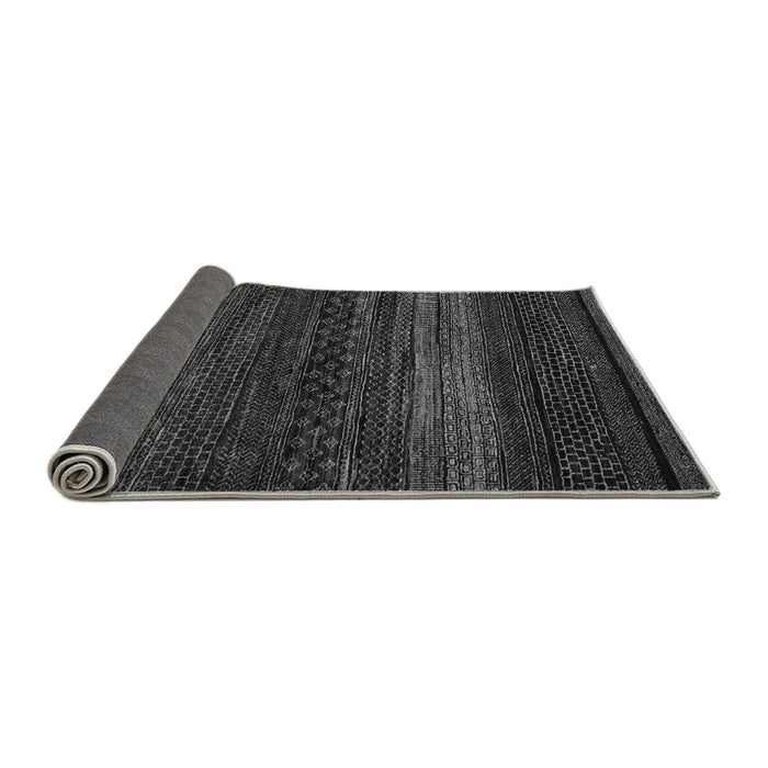 Sideview of Abstract Gray Modern Rug, abs5489gry