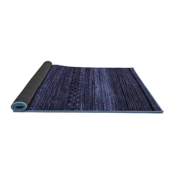 Sideview of Abstract Blue Modern Rug, abs5489blu