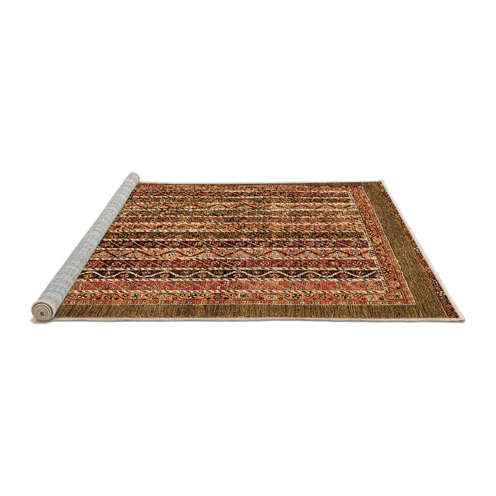 Sideview of Machine Washable Abstract Orange Modern Area Rugs, wshabs548org